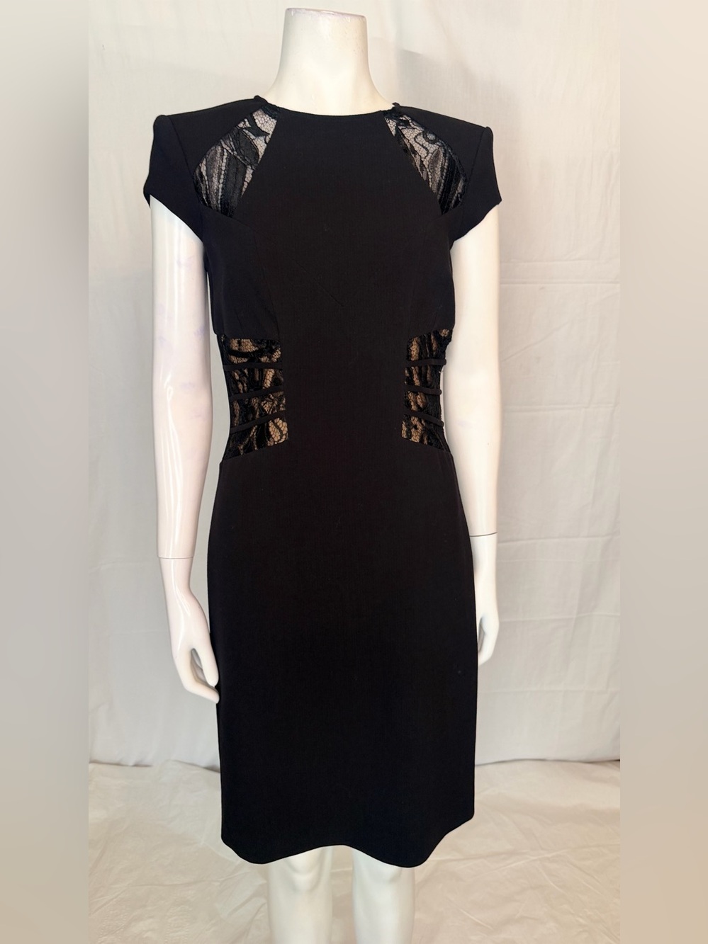 Emilio Pucci Black Lace-Inset Midi Dress